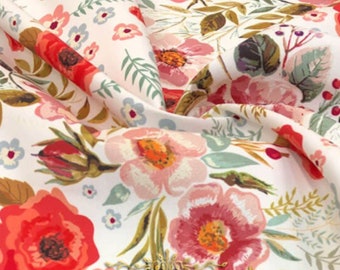 White Floral - Custom Sizes- Handmade Tablecloth -  48”, 55”, 63", 70", 78" in length - 120 cm, 140 cm, 160 cm, 180 cm RECTANGULAR