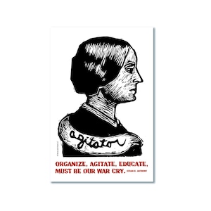 Carte postale Susan B. Anthony - Carte postale militante - Carte postale féministe - Carte postale justice sociale
