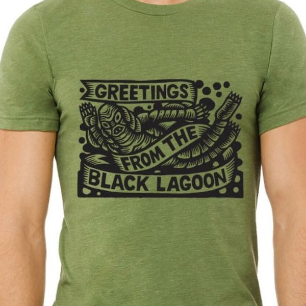 Creature from the Black Lagoon T-shirt Unisex - Horror Movie T-shirt - Retro Horror - Monster Tee - Gift for Dad - Unisex