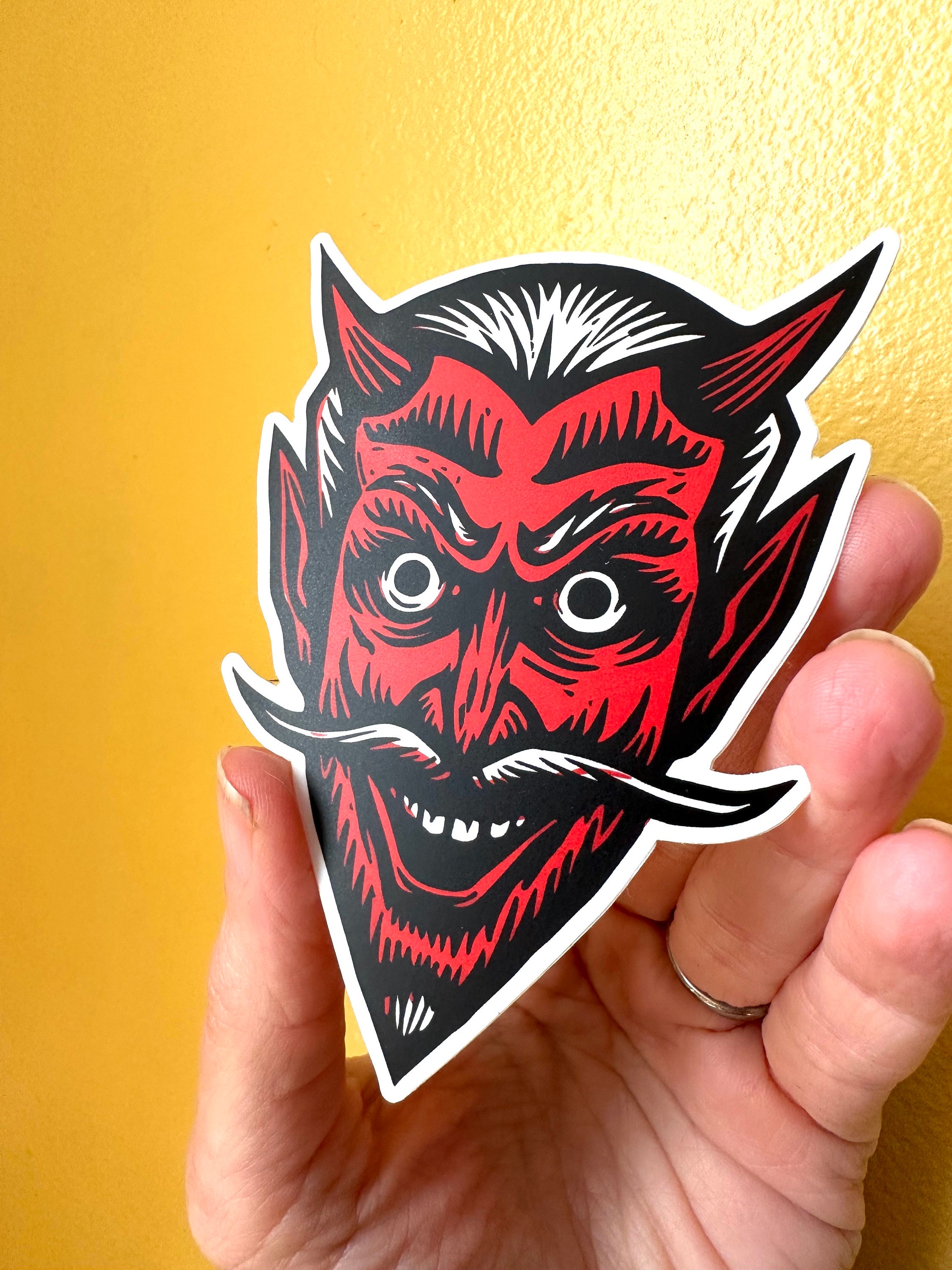 Devil with Wings - Red Sticker for Sale by grafikhooliganz