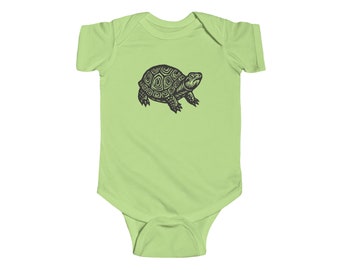 Turtle Onesie - Infant Fine Jersey Bodysuit - Baby Gift - Baby Apparel - Baby Onesies - Baby Bodysuits - Turtle Baby Gift - Baby Shower Gift