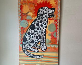 Dog Artwork for Home or Business Decor - Bright and Fun, Whimsical Wall Art