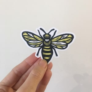 Honey Bee Sticker for Water Bottle, Laptop, or Car - Bee Lover Gift - Vinyl Stickers