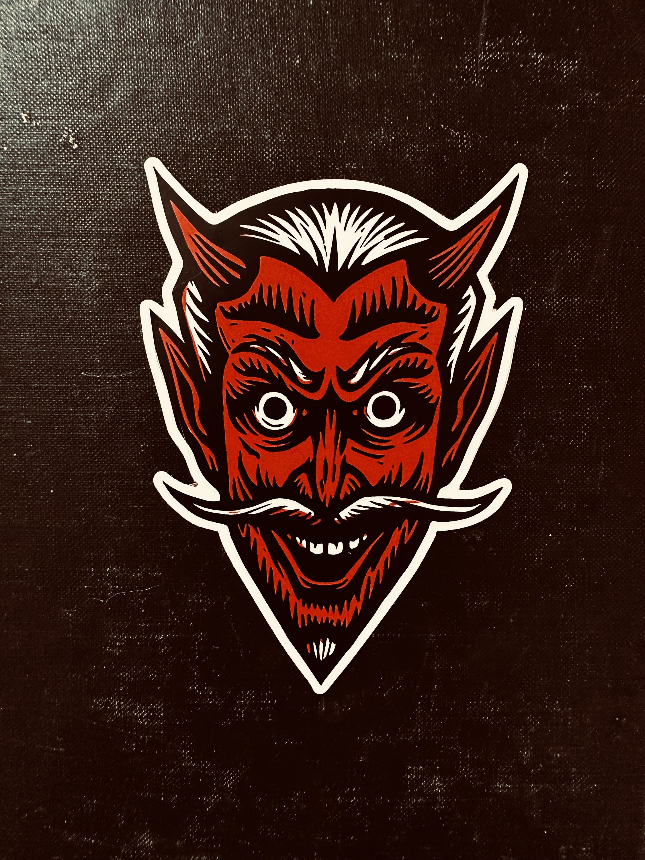 Devil Sticker - Red Devil Bumper Sticker - Devil Decal