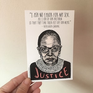 Ruth Bader Ginsburg Portrait Postkarte