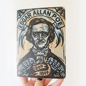 Edgar Allan Poe Travel Journal -  Writer Notebook - Writer Gift - Poe Notebook - Sketchbook - Blank Book - Scout Book - Journals - Books