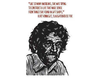 Postcard for Book Lover - Author Kurt Vonnegut Quote Postcard