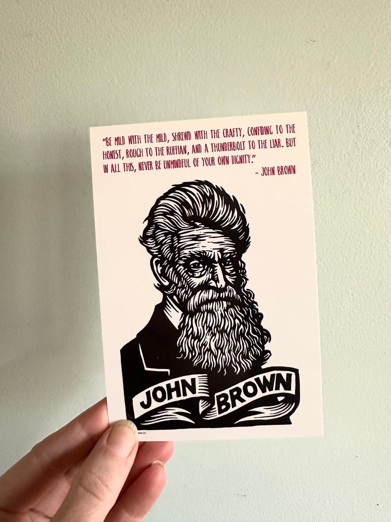 John Brown 4x6 Postcard - Gift for History Teacher - Motivational Quote ...