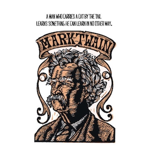 Carte postale Mark Twain - Cartes postales d'auteur - Citations d'auteur de cartes postales