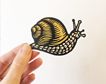 Snail Sticker for Water Bottle - Sticker for Car - Sticker for Laptop - Waterproof Snail Sticker