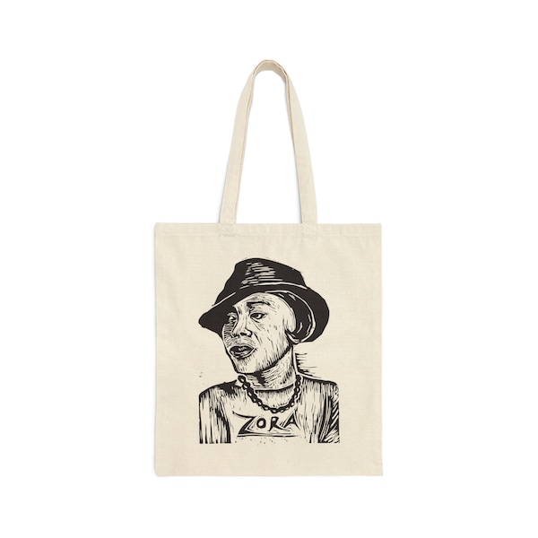 Author Tote Bags - Zora Neale Hurston - Cotton Canvas Tote Bag - Book Tote - Book Lover Gift - Reader Gift - Writer Gift - Teacher Gift