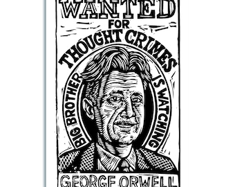 Postcard for Book Lover - Author George Orwell Postcard - Literary Art Postcard