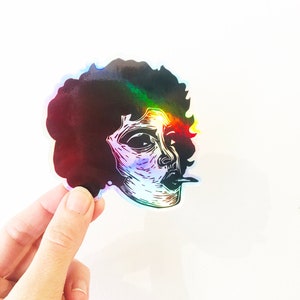 Doctor Frankenfurter Rocky Horror Picture Show Holographic Sticker for Laptop - Sticker for Water Bottle - Tim Curry Art - Halloween Gift