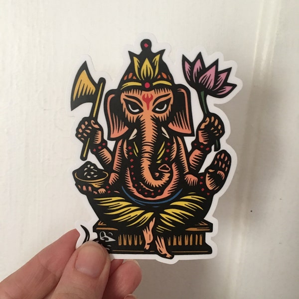 Ganesha Car Sticker Etsy