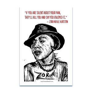 Zora Neale Hurston Postkarte - Autorin Zitat Postkarte - Afroamerikanischer Autor - Autorinnen - Postkarten - Literarische Postkarten - Zitate