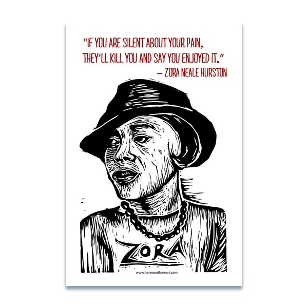 Zora Neale Hurston Postcard - Author Quote Postcard - African American Author - Female Authors - Postcards - Literary Postcards - Quotes