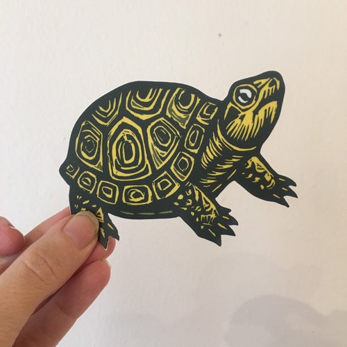 Vinyle tortue, autocollant imperméable pour voiture, ordinateur portable ou bouteille d'eau - Cadeau pour amoureux des animaux ou de la nature