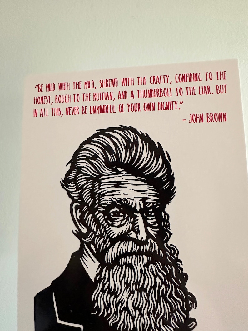 John Brown Ruffians John Brown 4x6 Postcard - Gift for History Teacher - Motivational Quote ...