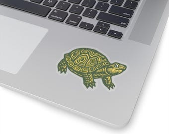 Small Turtle Vinyl Sticker - Turtle Stickers - Waterproof Stickers - Weatherproof Stickers - Car Stickers - Laptop Stickers - Water Bottle