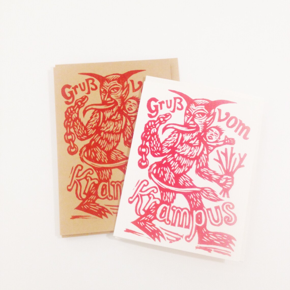 Krampus Card 5 Pack Krampusnacht Greeting Cards Krampus - Etsy