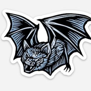 Bat Sticker - Die Cut Waterproof Vinyl Sticker - Stickers for Laptop, Water Bottle, or Car