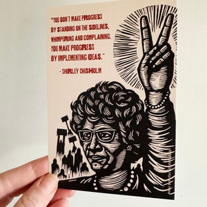 Carte postale Shirley Chisholm - Cartes postales politiques - Cartes postales Personnages historiques - Cartes postales Justice sociale - Cartes postales Militant