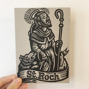 Cartolina 5x7 - Cartolina tipografica di San Rocco - Cartoline stampate a mano