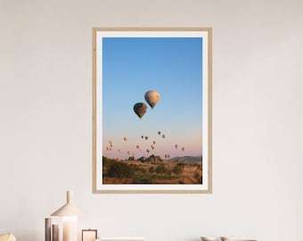 Türkei Sonnenaufgang Luftballons Druck | Kappadokien Heißluftballons Reise Fotografie, Tal Landschaft Wand Kunst Druck (Ungerahmt), Haus Wand Dekor