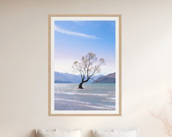 Dieser Wanaka-Baum-Druck | Neuseeland Reise Fotografie, Berg, See, Baum, Natur Wand Kunst Drucke (Ungerahmt), Moderne Haus Wand Dekoration