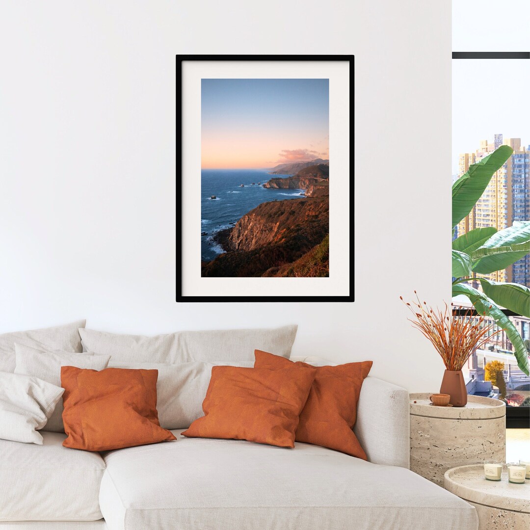 Big Sur Sunset Print | Bixby Bridge, California Coast Wall Art - Etsy