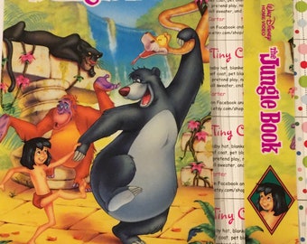 Upcycled VHS The Jungle Book movie notebook, journal, sketch, autograph book with Bookmark
