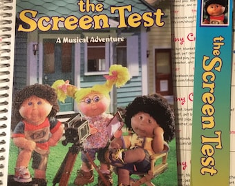Upcycled VHS Cabbage Patch Kids The Screen Test movie notebook, journal, sketch, autograph book with Bookmark