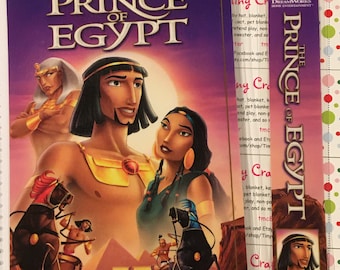 Upcycled VHS The Prince of Egypt movie notebook, journal, sketch, autograph book with Bookmark