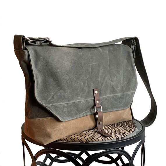 mens canvas messenger bag laptop
