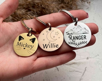 Placa de identificación para perro divertida, placa de identificación para perro personalizada, collar con placa de identificación para perro, placa de identificación para perro grabada, placas de identificación para perros, placa de identificación para cachorros, placa de identificación para mascotas, placa de identificación para perro dorada, placa de identificación plateada
