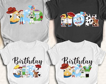 Custom Toy Story Birthday Family Members Shirt, Family Trip Shirts, Daddy Buzz Birthday Shirt, Birthday Matching Shirts, Toy Birthday Tee