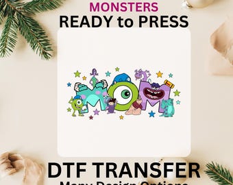 Disney Monsters Family Mom Dad Sis Bro Dtf, Disney Birthday Boy Ready To Press, Birthday Boy Monsters Dtf, Cold Peel Dtf, Direct to Film