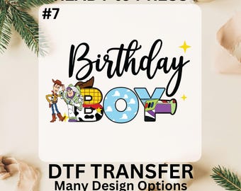Disney Birthday Trip Transfer, Personalized Toy Story Birthday Boy DTF Transfer, Matching Family Ready to Press DTF