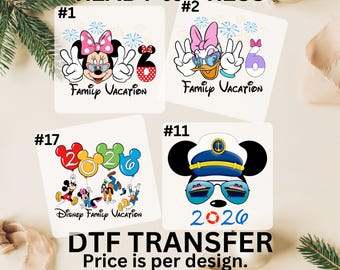 2026 Disney Family Vacation DTF Ready to Press Transfer, Disney Matching Family Prints