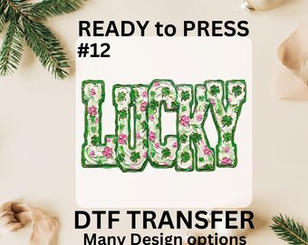 St Patrick's Day DTF Transfer Ready to Press, Lucky Brushstroke Ready to Apply for Heat Press