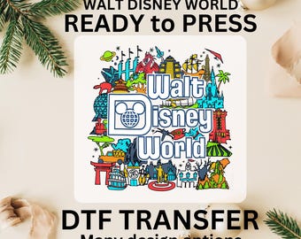 Disney Walt Disney World Magic Kingdom Mickey and Friends DTF Transfers, Disney WDW Ready To Press, Disney Trip Heat Transfer, Donald Daisy
