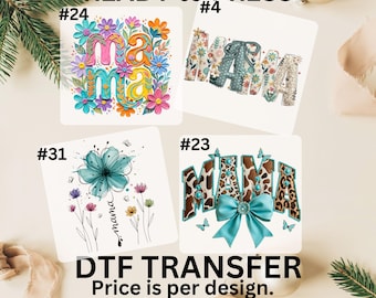 Floral Mama DTF Transfer Ready to Press, Mom Coquette Shirt Print, Happy Mom Day Iron On