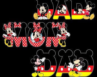 Custom Family Matching PNG Files, Disney Mickey and Minnie, Disneyland Family Trip, Digital Download