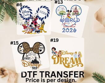 Custom Disney Cruise Trip DTF Transfer, 2026 Mickey and Friends Matching Family Prints