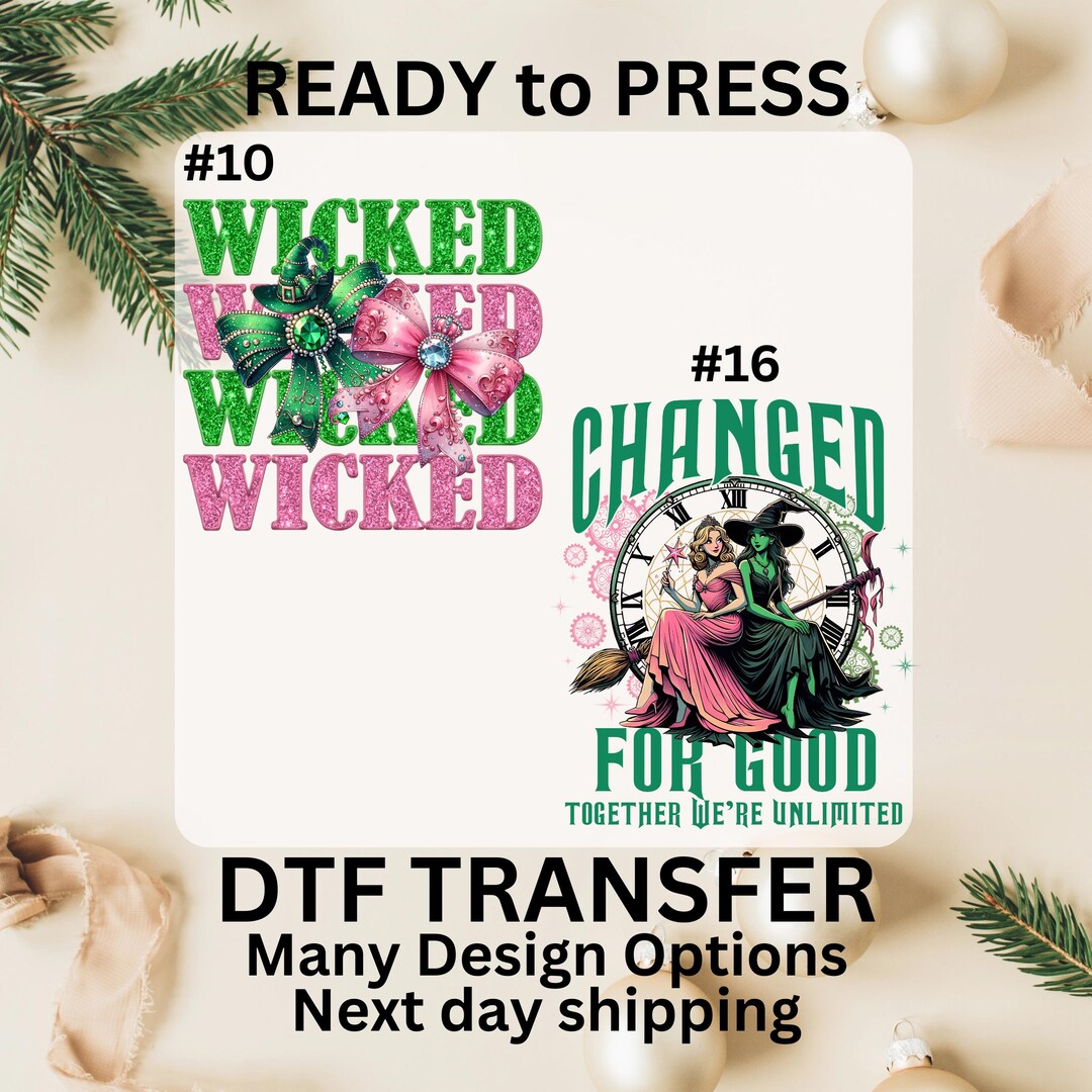 Wicked DTF Transfers Ready to Press - Etsy