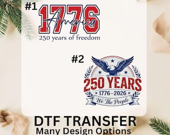 250th America Anniversary DTF Transfer, US 250 Years Print, We The People Ready to Press, Vintage Independence Day Decal