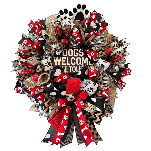 Floral Dog Bow Wreath Graphic Tee main image 0
