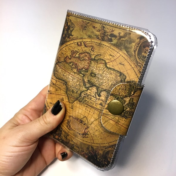 Ancient World Maps Vinyl Travel Passport Case holder