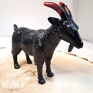 Custom Black Phillip Evil Goat Figure From The Witch Movie OOAK Hand Painted Toy
