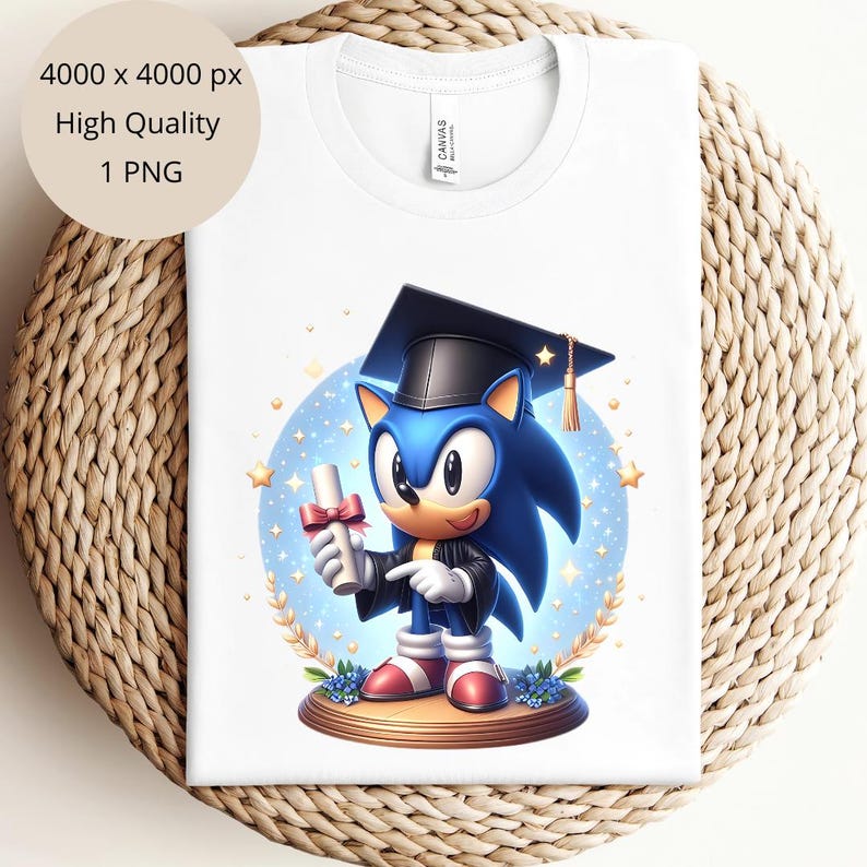 1 PNG Cute Sonic Graduation, Clipart Images, Digital Design PNG File ...